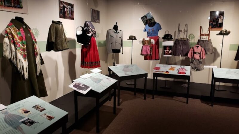 Traditional German attire displayed at the German-American Heritage Center in Davenport