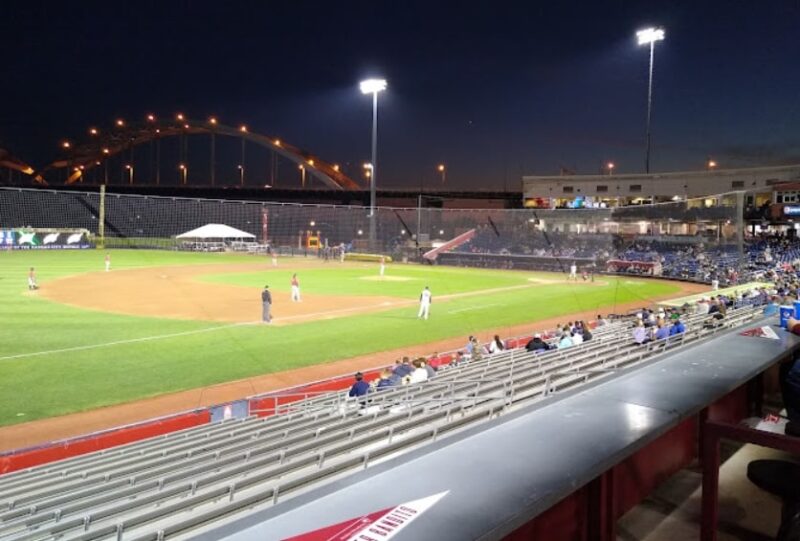 A baseball game of the Quad Cities River Bandits in Minor League Baseball at Modern Woodmen Park