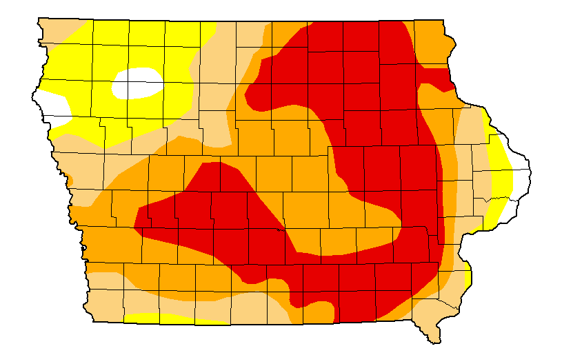 Map for Soil Moisture in Iowa for 2024