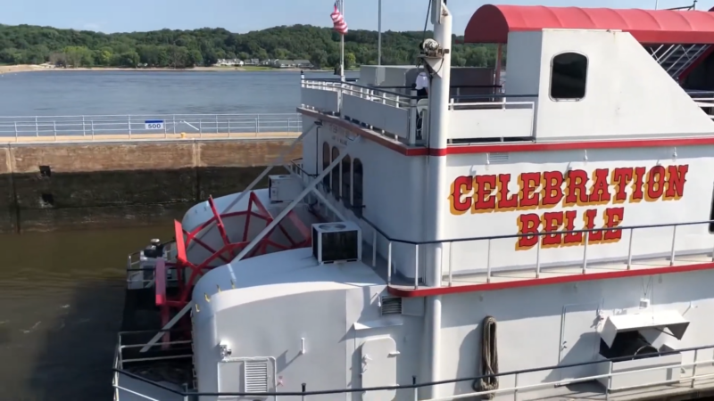 The Celebration Belle Riverboat Docked by The Mississippi River